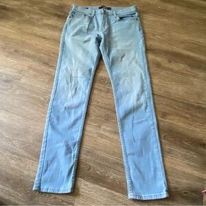 Hollister‎ Blue Skinny Jeans Classic Fit Mens Size 32/32 Light Wash Denim
